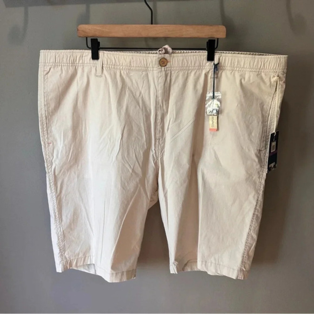 Caribbean Joe Men's Cream Khaki‎ Casual Shorts XXL